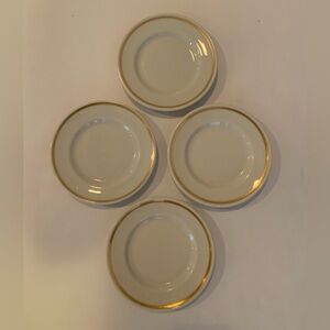 Vintage Lamberton Sterling Gold Bread Plates Set Of 4 Restaurant Ware